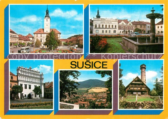 Susice Hotel Fialka Rathaus Panorama
