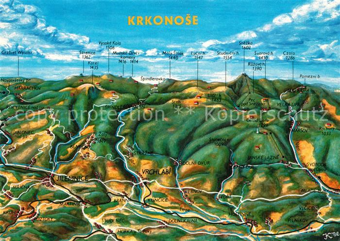 Krkonose Panoramakarte