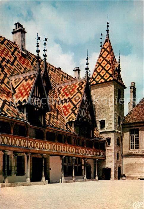 Beaune Cote d Or Burgund Hostel Dieu Haupthof Turm