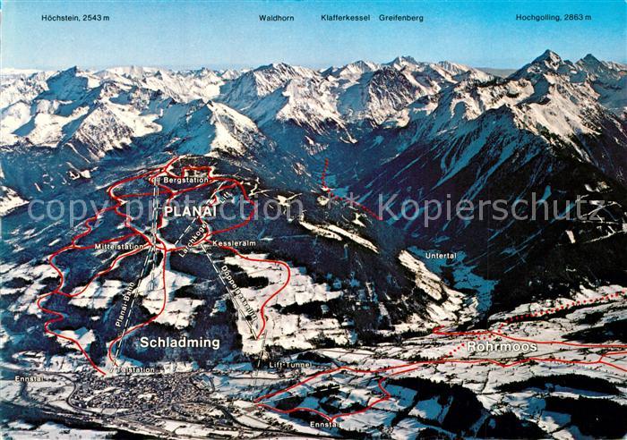 Schladming Obersteiermark Grossskiregion Dachstein Tauern Pistenplan