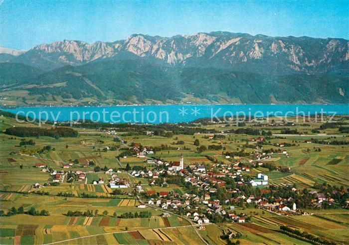 Georgen Attergau Sankt Fliegeraufnahme Attersee Hoellengebirge