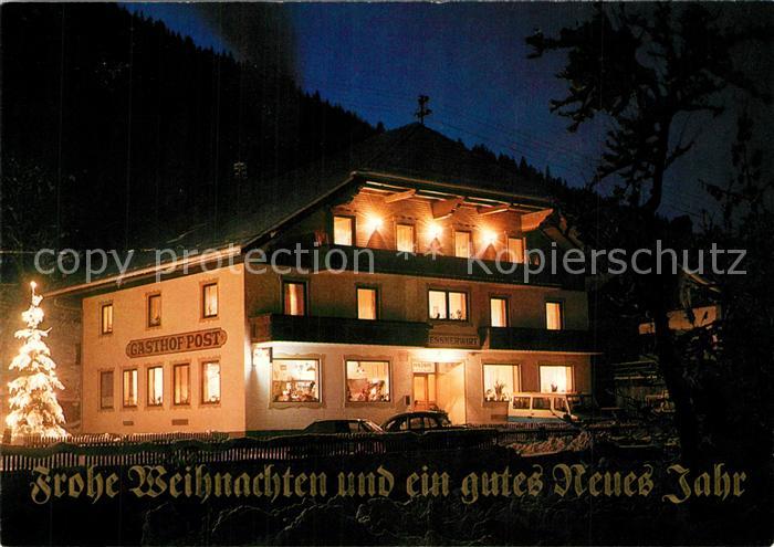 Muhr Lungau Gasthof Messnerwirt Grusskarte Nachtaufnahme
