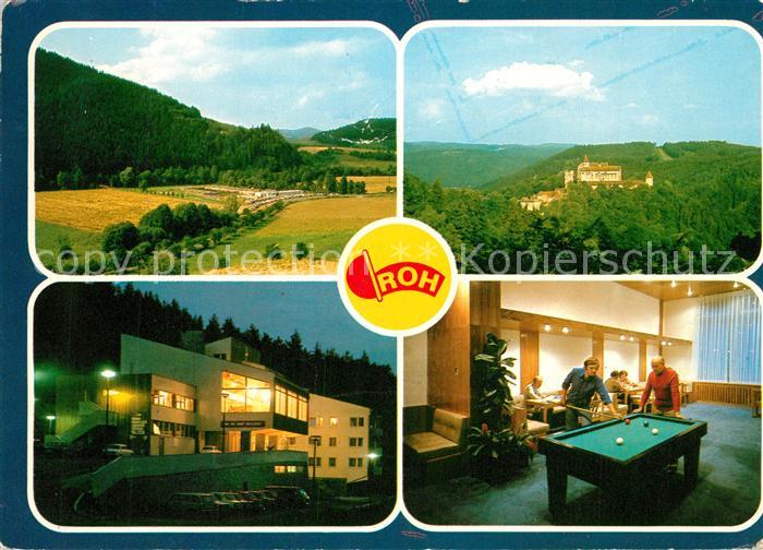 Nedvedice Okres Venkov Sanatorium Roh Billard Nachtaufnahme Burg