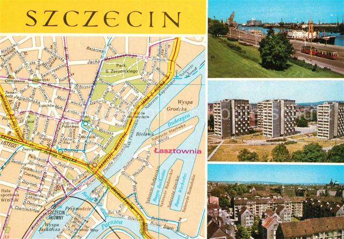 Szczecin Stettin Stadtplan Hochhaeuser