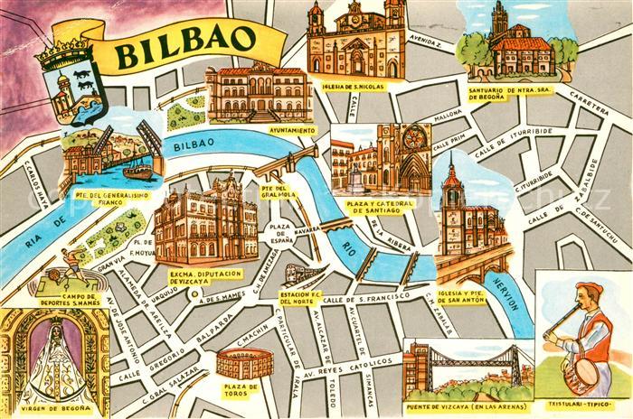 Bilbao Espana Panoramakarte
