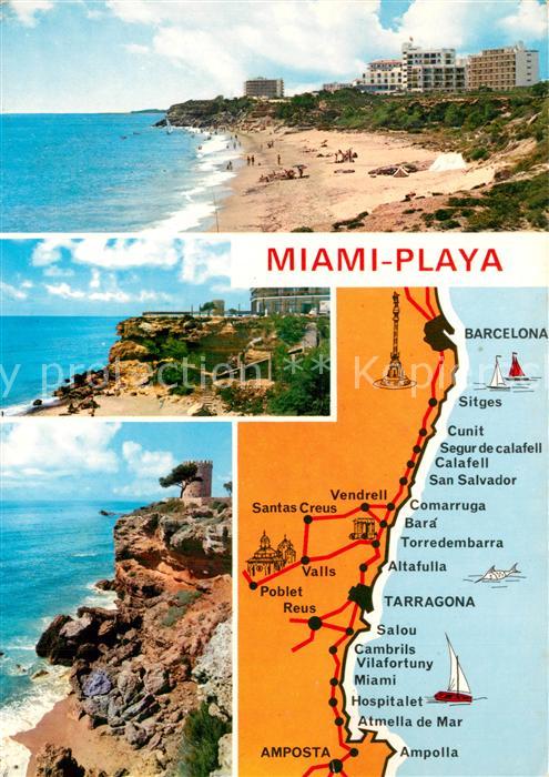 Miami Playa Panoramakarte Strand Kueste