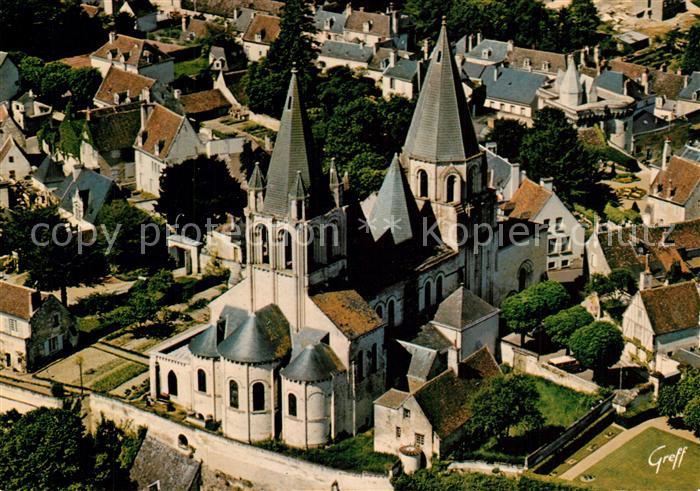 Loches Indre et Loire Fliegeraufnahme Kirche Saint Ours