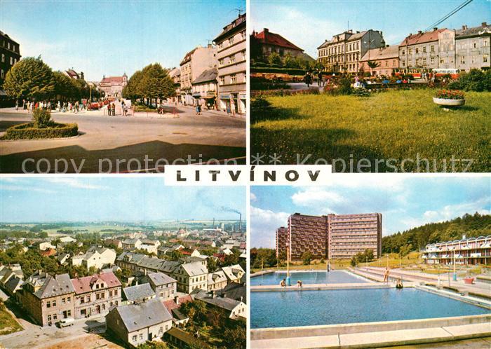 Litvinov Schwimmbad Hotelanlage Park Stadtansichten