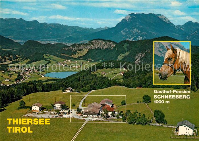 Thiersee Fliegeraufnahme Gasthof Pension Schneeberg