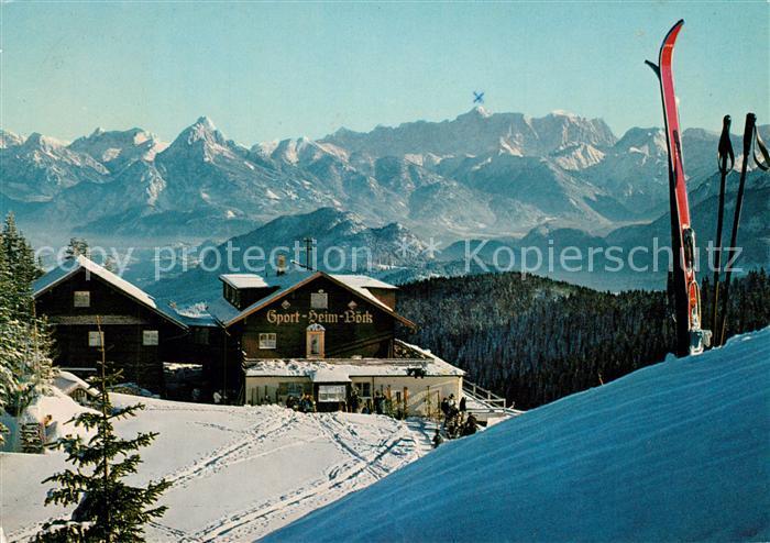 Nesselwang Sportheim Boeck Eselsberg Saeuling Zugspitze Winter