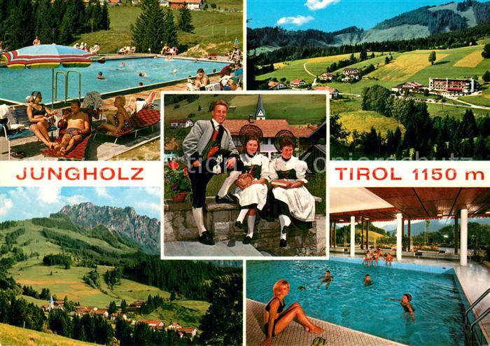 Jungholz Tirol Schwimmbad Panorama Hallenbad Trachtengruppe
