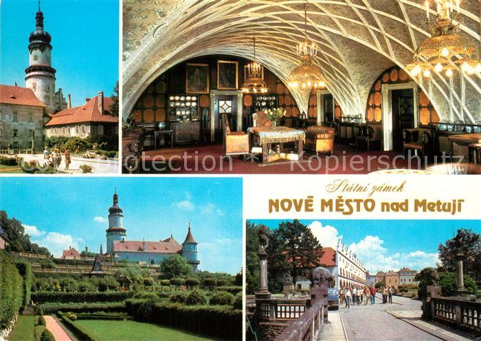 Nove Mesto nad Metuji Schloss Bruecke Stadtansicht