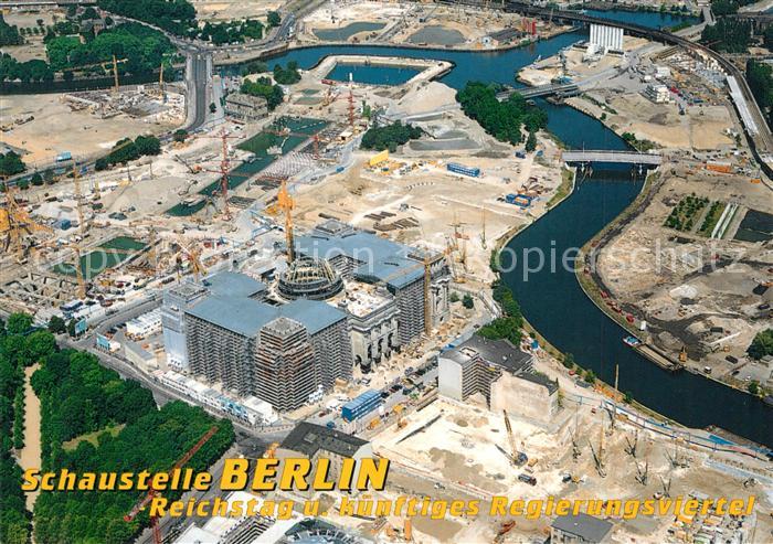 Berlin Baustelle am Spreebogen Fliegeraufnahme