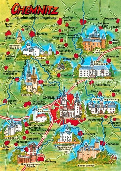 Chemnitz Gebietskarte