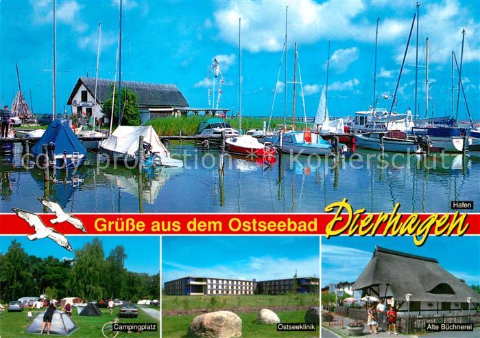 Dierhagen Ostseebad Bootshafen Campingplatz Ostseeklinik Alte Buechnerei