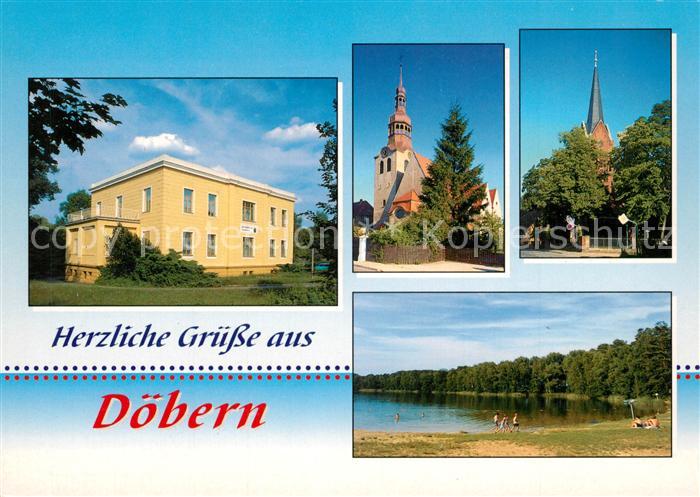 Doebern Niederlausitz Amt Doebern Ev Kirche Kath Kirche Badesee