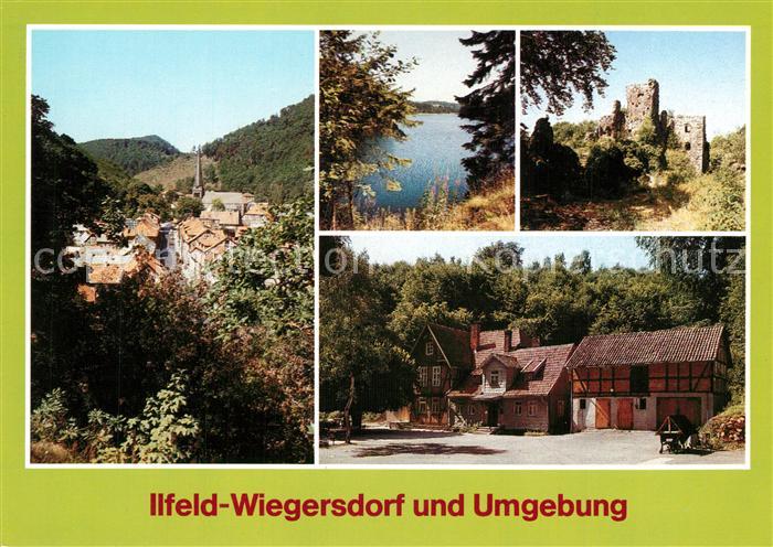 Ilfeld Suedharz Blick vom Steinberg Nordhaeuser Talsperre Burgruine Hohnstein Br