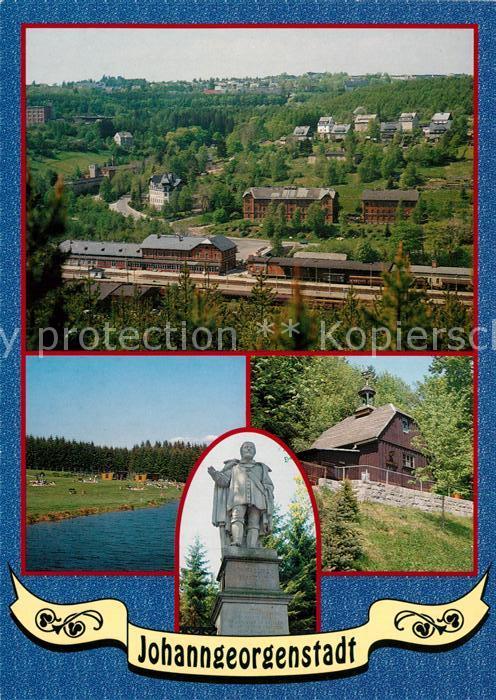 Johanngeorgenstadt Panorama Sommerbad Denkmal Kurfuerst Johann Georg I Schauberw