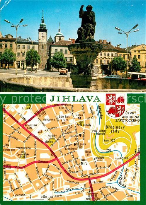 Jihlava Iglau Namesti Miru Stadtplan