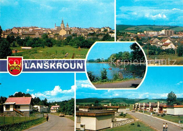 Lanskroun Pohled na mesto Nova vystavba Koupaliste Albrechtice Vystavba rodinnyc