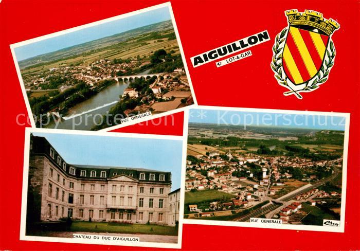 Aiguillon Vue generale aerienne Chateau du Duc d_