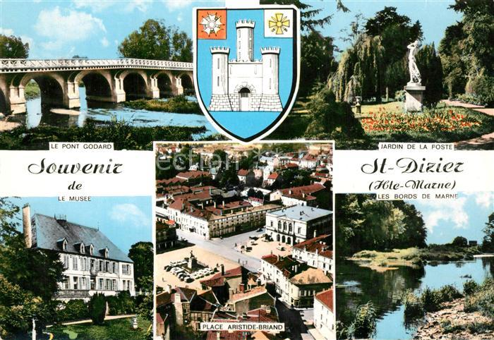 Saint-Dizier Haute-Marne Pont Godard Jardin de la Poste La Musee Place Aristide