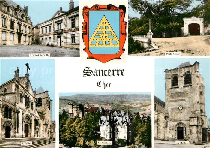 Sancerre Hotel de Ville Porte Cesar Eglise Chate