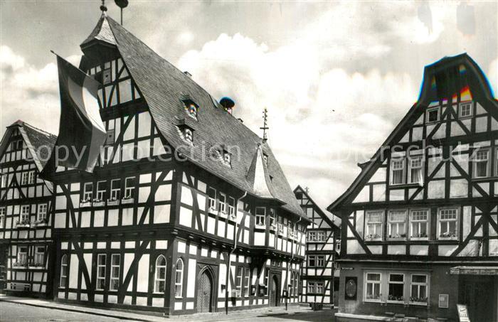 Schotten Hessen Rathaus Fachwerkhaeuser Altstadt