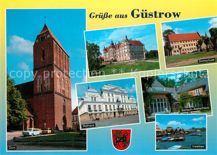 Guestrow Mecklenburg Vorpommern Dom Schloss Domschule Rathaus Barlach Atelierhau