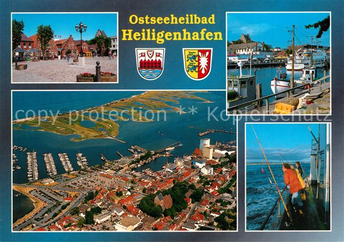 Heiligenhafen Ostseebad Bad an der Vogelfluglinie Platz Hafen Fliegeraufnahme