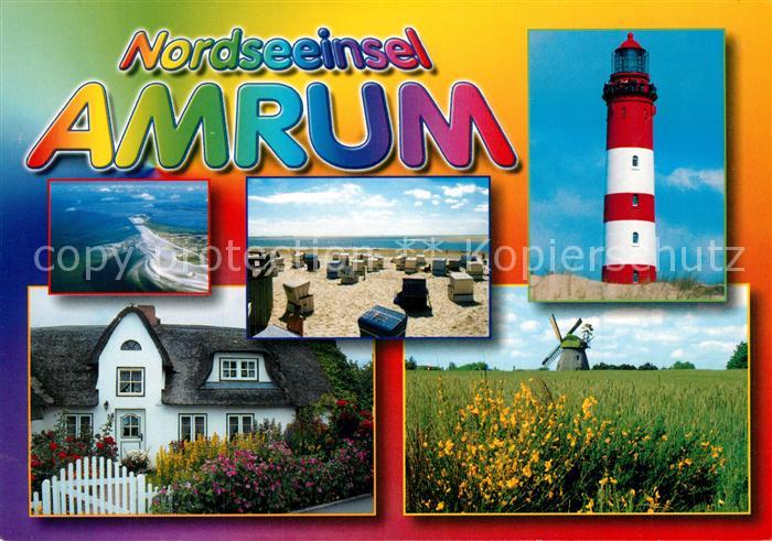 Amrum Strand Friesenhaus Landschaftspanorama Windmuehle Leuchtturm Fliegeraufnah