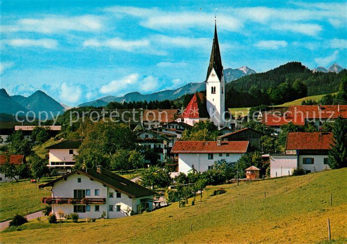 Toerwang Ortsansicht mit Kirche Blick zum Wendelstein Mangfallgebirge