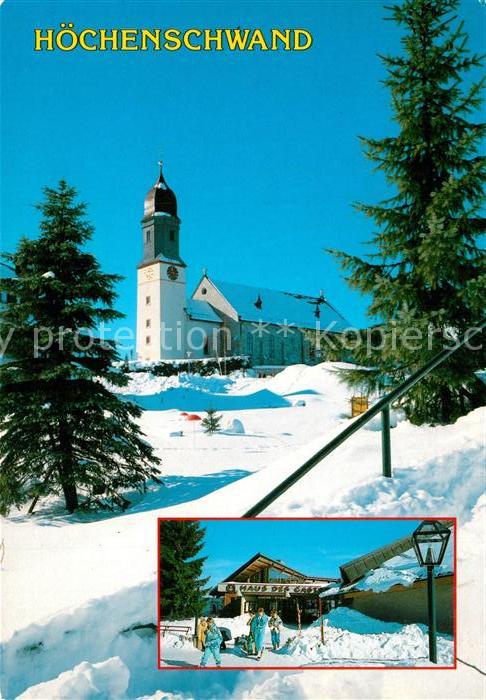 Hoechenschwand Winterlandschaft Schwarzwald Kirche Haus des Gastes