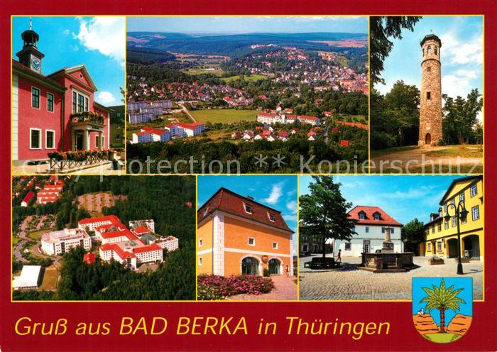 Bad Berka Rathaus Panorama Blick vom Paulinenturm Klinik Zeughaus Markt