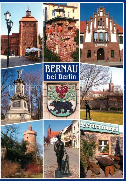 Bernau Berlin Steintor Kuenstlerhof Amtsgericht Kriegsdenkmal Kirche Pulverturm