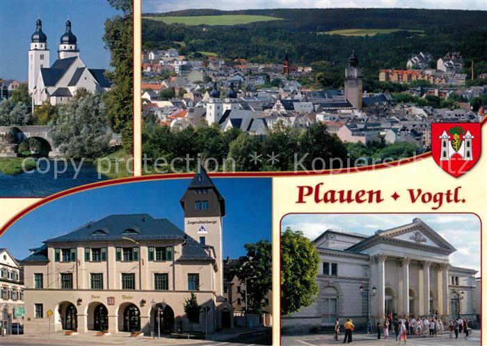 Plauen Vogtland Elsterbruecke Kirche Jugendherberge Neundorfer Strasse Fernblick