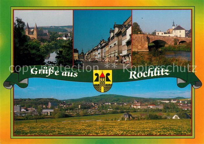 Rochlitz Sachsen Schloss Petrikirche Rathausstrasse Steinbruecke Zwickauer Mulde