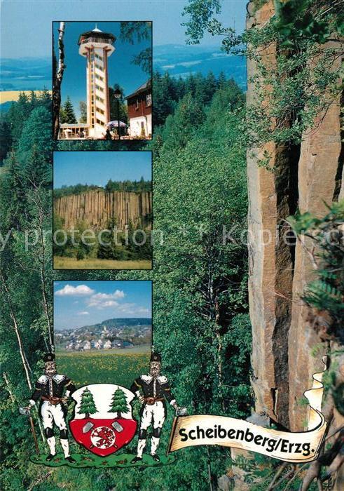 Scheibenberg Aussichtsturm Bergplateau Orgelpfeifen Basaltsaeulen