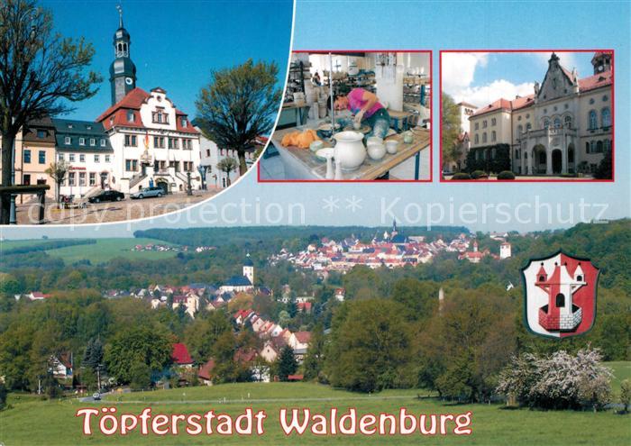 Waldenburg Sachsen Panorama Toepferstadt Markt Rathaus Keramikwerkstatt Handwerk