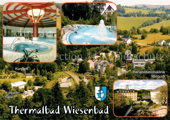 Wiesenbad Kurpark Thermalbad Therme Rehaklinik Blick vom Schokoladenfelsen