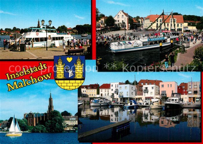 Malchow Schiffsanleger Drehbruecke Weisse Flotte Fahrgastschiff Klosterkirche St