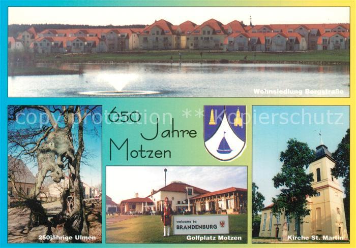 Motzen Mittenwalde Mark Wohnsiedlung Bergstrasse 250jaehrige Ulmen Golfplatz Kir