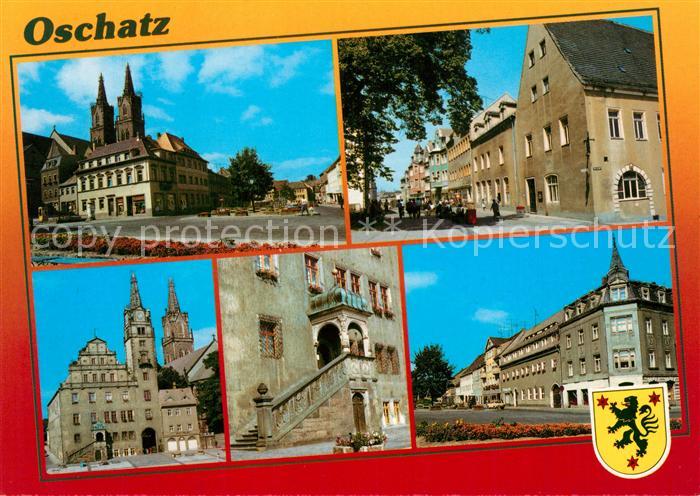 Oschatz Innenstadt Kirche Treppenaufgang Wappen