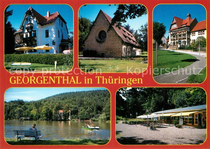 Georgenthal Gotha Eiscafe Kurpark Kornhaus Hotel Deutscher Hof Hammerteich Bierg