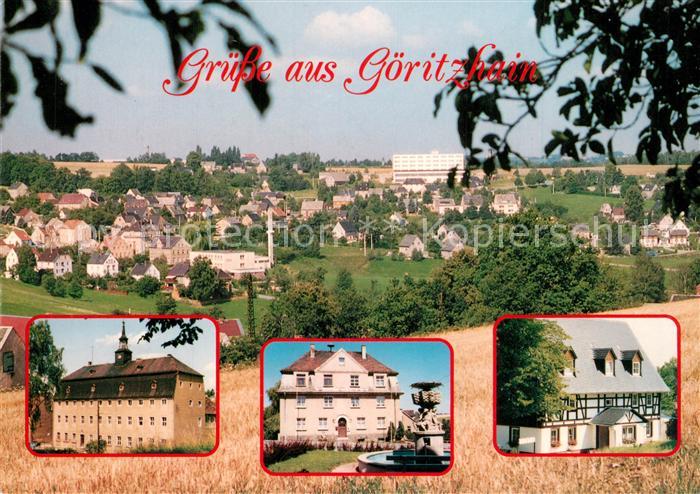 Goeritzhain Panorama Gebaeude Brunnen Fachwerkhaus