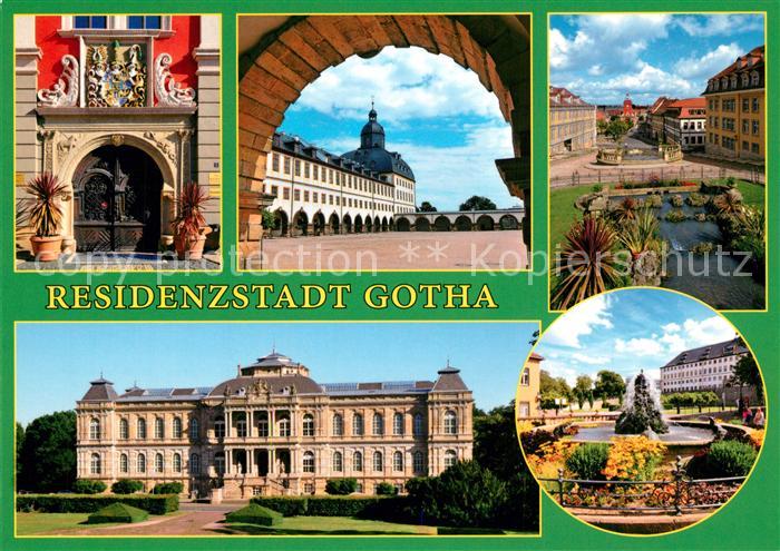 Gotha Thueringen Residenzstadt Rathaus Portal Schloss Friedenstein Wasserkunst H
