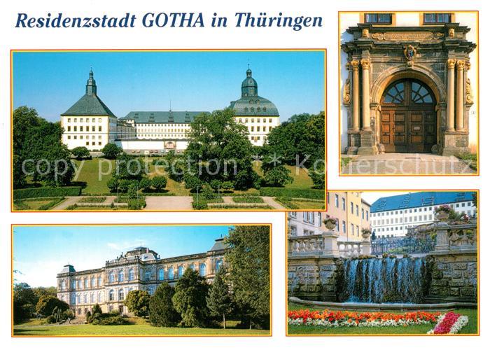 Gotha Thueringen Schloss Friedenstein Hauptportal Museum der Natur Wasserkunst