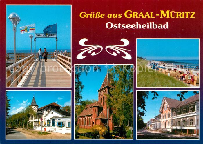 Graal-Mueritz Ostseebad Seebruecke Hotel Restaurant Kirche Strand
