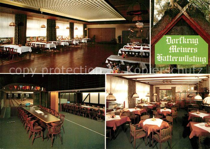 Hatterwuesting Dorfkrug Restaurant Saal Kegelbahn