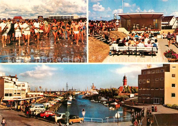 Buesum Nordseebad Strand Konzertpavillon Hafen Leuchtturm